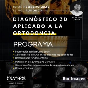 Curso de Diagnóstico de 3D aplicado a la Ortodoncia, junto a la Fundación GNATHOS